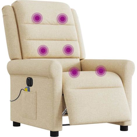 Maison Exclusive - Sillón reclinable de masaje eléctrico tela col