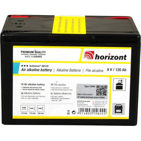 Trockenbatterie TURBOMAX AB120 alkalisch 9V/120Ah kl.Gehäuse