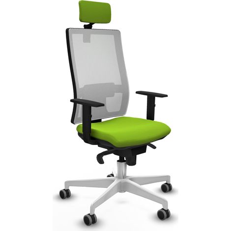 Sedia da ufficio piqueras y crespo Horna bianco pelle sintetica