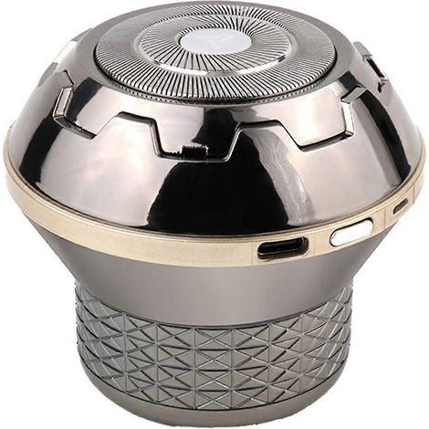 Wiederaufladbarer, wasserdichter Elektrorasierer mit USB-Anschluss und Barttrimmer für rasierte Köpfe (1/5)
