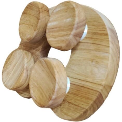 Appui-tête de sauna en bois avec design rotatif ergonomique pour le cou pour sauna, relaxation, repose-tête confortable (1/4)