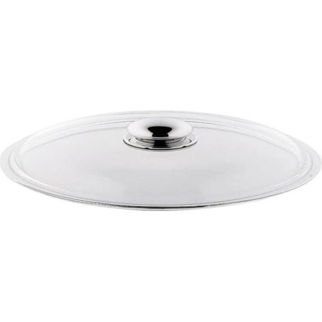 Couvercle de poêle 24 cm, couvercle en verre avec bouton en métal, couvercle pour casseroles et poêles, verre résistant à la chaleur, passe au lave-vaisselle (1/5)