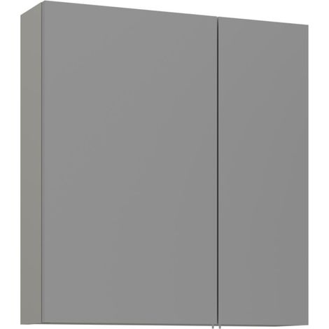 Badezimmerschrank mit Spiegel "Bari 60" – 60 x 16 x 66 cm – Matt-Cashmere (1/3)