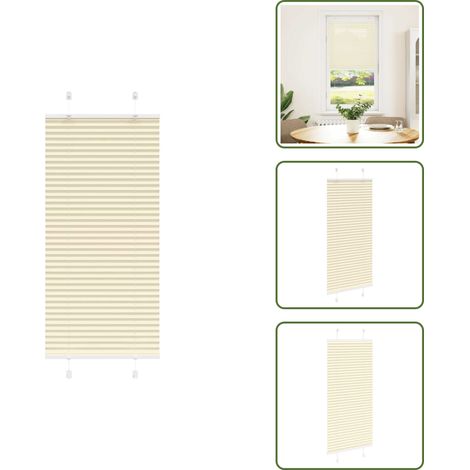 Plissee Creme 60x100 cm Stoffbreite 59,4 cm Polyester - Plissee - Plissees - Faltrollo - Jalousie (1/5)
