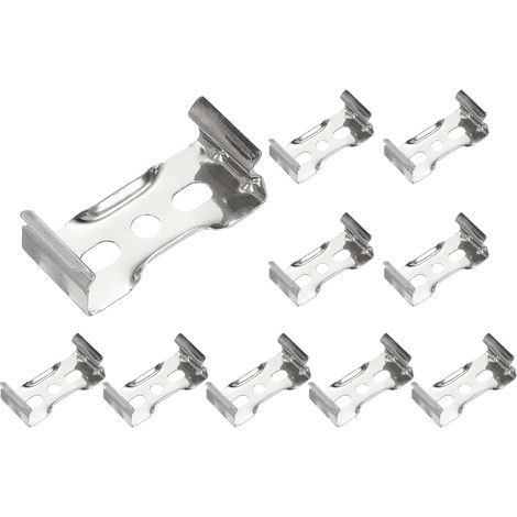 45 Pcs Supports Pour Tubes T8 En Acier Inoxydable 16" Argent (1/5)