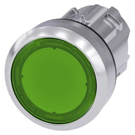 Interrupteur Siemens bouton poussoir lumineux vert 22 mm (1/4)