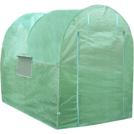 Polytunnel mit Folie Gewächshaus Treibhaus Tomatenhaus Pflanzenhaus Folientunnel 19mm 2.5m x 2m