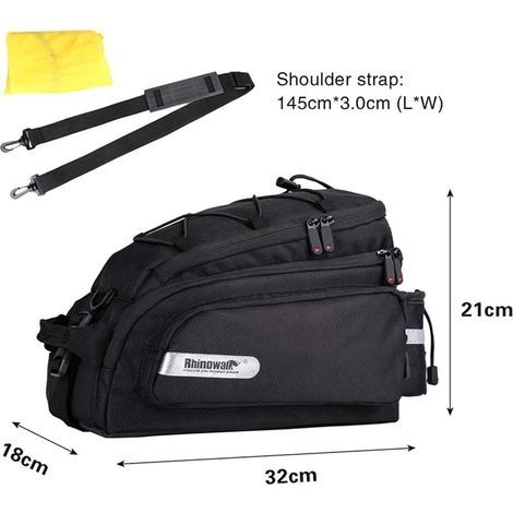 Große 12-Liter-Staufachtasche für den Rücksitz mit Regenschutz für Mountainbike- und Sportreisen (1/4)