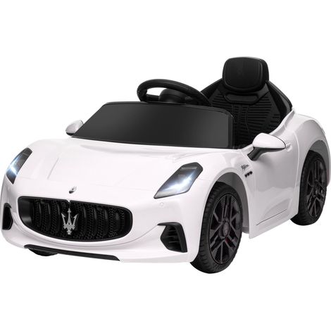 Voiture électrique pour enfants sous sous licence Maserati Gran Turismo Folgore, 12 V avec télécommande, de 3 à 5 ans, blanc
