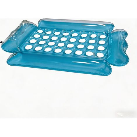Matelas de natation gonflable pour adultes – Modèle à 32 poches, grande taille (52” x 33,5”), parfait pour bronzer, pour la piscine, le lac, la plage, le jardin et pour s'amuser lors de fêtes à la pis (1/5)