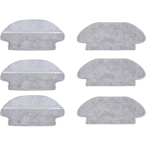 6 Stück Wischmopptücher für Xiaomi Mijia Saugroboter Stytjo2ym (Nass-/Trockenreinigung) (1/4)