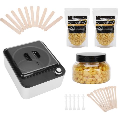 Chauffe-cire électrique, cire dépilatoire en grains, bâtonnets de cire, kit d'épilation, prise UE 220 V (1/5)