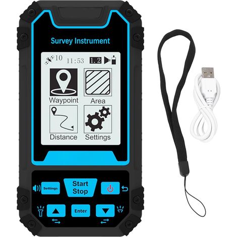GARRYFIZH Mesureur de surface terrestre portable, outil de mesure d'arpenteur à main, récepteur GNSS, écran 2,4 pouces, instrument de mesure modèle S8 (1/5)