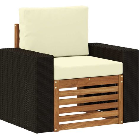 Maison Exclusive - Outdoor Mittelsofa Natur