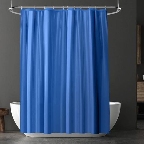 Duschvorhang Anti-Schimmel PEVA 180x180 cm Wasserdicht Navy Blau (1/5)