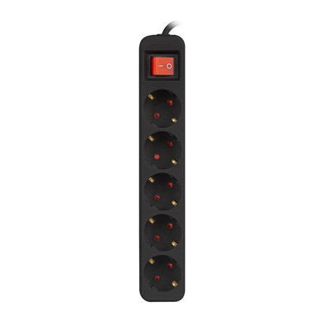 Regleta Enchufes 5 Tomas Schuko Lanberg 1,5 m Negro (1/4)