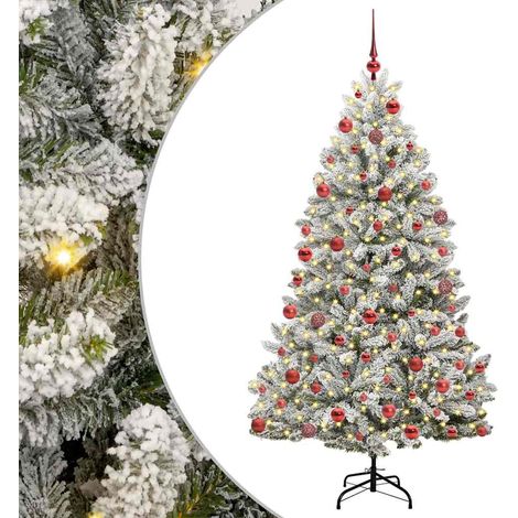 Künstlicher Weihnachtsbaum Grün und Weiß 180 cm PVC und Metall vidaXL (1/5)
