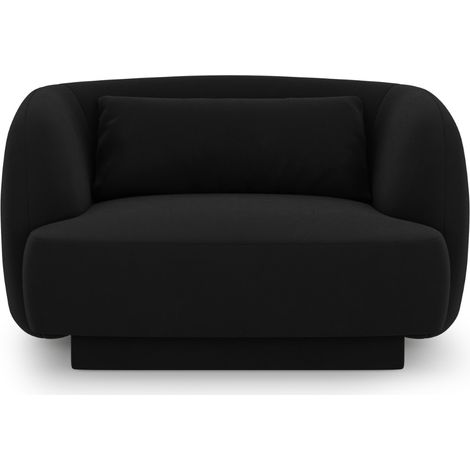 Fauteuil en velours noir (1/5)
