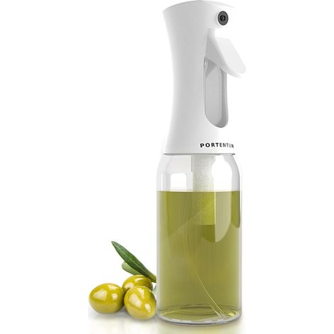 Pulvérisateur d'huile pour cuisine et friteuse d'air 300 ml Spray Cuisine Anti-goutte, Huile en verre avec distributeur, Accessoires Friteuse sans huile (1/5)
