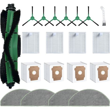 Kit Roomba 104/105/Q052 de 20 pièces : 1 brosse, 4 filtres HEPA, 6 filtres latéraux, 4 serpillères, 4 sacs (1/5)