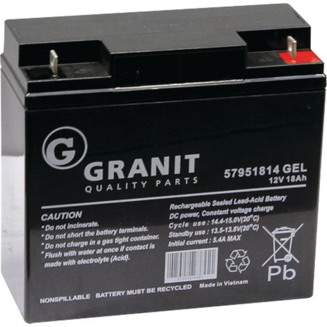 Gel-Akku 12V 18Ah für MTD Granit Rasenmäher 1117-2013-01