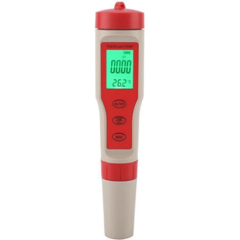 4-in-1 Water Quality Tester pH TDS EC Temperature with Backlight, Battery-Free (1/2)
