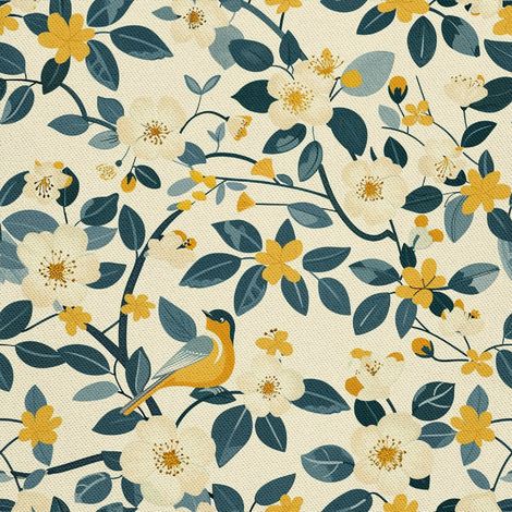 Tela decorativa para exteriores Oxford - Motivo primaveral I DX7239 (1/5)
