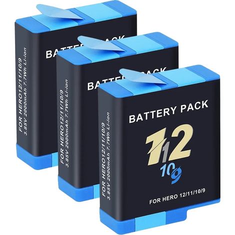 Batterie, capacité 2000mAh, boîte de chargement USB, 3PCS Batterie (1/2)