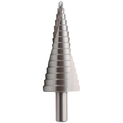 Foret Étagé Métal, Ø 4-32 mm HSS 6542 Professionnel, à Étages pour Acier Inoxydable, Aluminium, Bois et Plastique, Conique Percer, Aléser, ébavurage - (1/5)