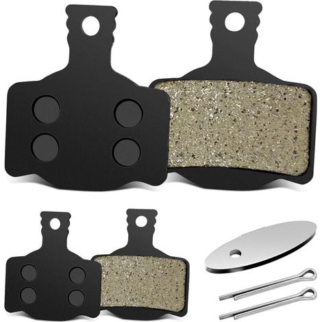 Magura Lot de 4 plaquettes de frein à disque de vélo compatibles avec Magura MT2/MT4/MT6/MT8, force de freinage uniforme pour freins de vélo, plaquettes avec plaque d'ajustement, montage facile (1/5)
