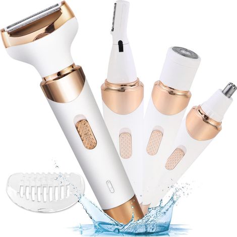 Rasoir électrique Femme 4-en-1 rechargeable USB Épilateur Jambe Aisselle Maillot Poils Pubiens (1/5)