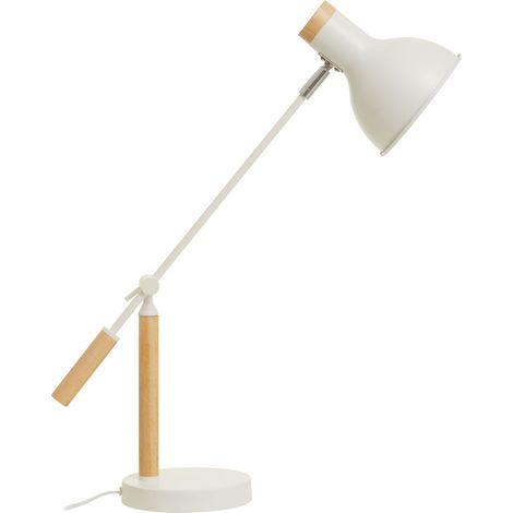 Interiors by Premier Matte White Table Lamp, Easy to Assemble Bedside Table Light, Eco-friendly Lamp for Table Living Room