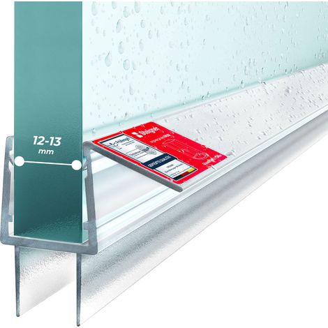 STEIGNER Joint de douche pour paroi en verre, 160cm, vitre 10/ 11 mm, joint d'étanchéité PVC droit pour les cabines de douche réctangulaires, UK20-10