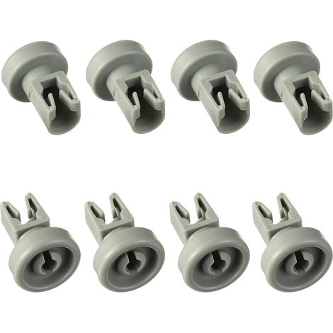 Lot de 8 Roues Lave-vaisselle, Plastique ABS, 25mm, Panier Supérieur, Compatible AEG Zanussi