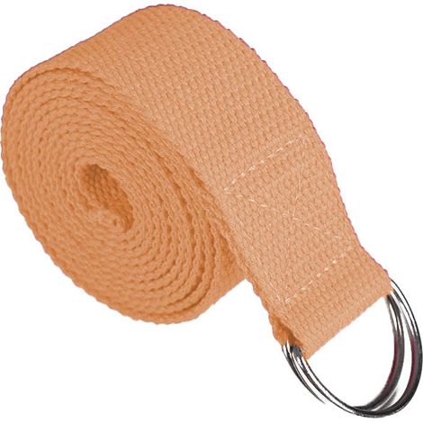 Sangle D Étirement - Coton Épais Avec Anneaux Métalliques Réglables - Pour Yoga Pilates Gymnastique - 1 Pièce (1/5)