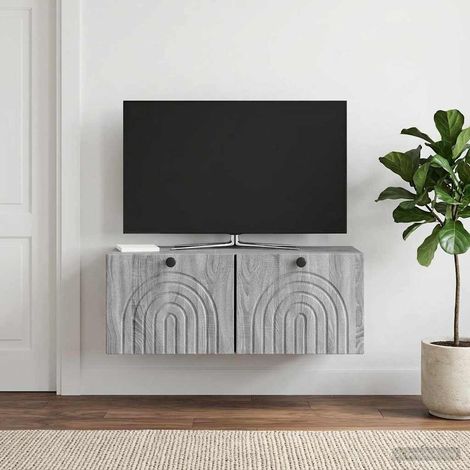 Wandmontierter TV-Schrank Graues Sonoma 78,5 x 31 x 30 cm (1/5)