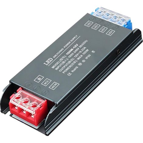 Alimentation à découpage LED Black Diamond 12V 100W Transformateur ultra-fin et silencieux pour écran de téléphone (1/5)