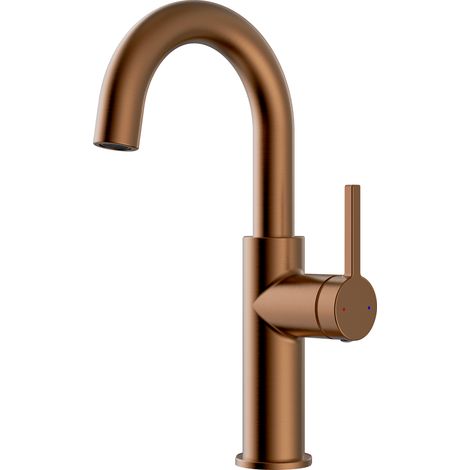 Essebagno Mitigeur lavabo bas Reflet cuivre brossé