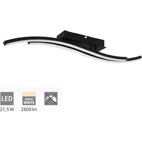 Plafonnier Lejias Black Transparent L: 78 B: 8cm 3000k (1/4)