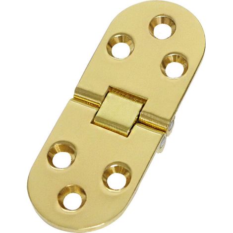 Charnières de table pliantes PCS, charnière de table pliante arrondie à 180 degrés en alliage de zinc, vis de fixation non incluses (doré) KLB (1/5)
