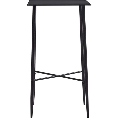 vidaXL Tavolo da Bar Nero 60x60x111 cm in MDF