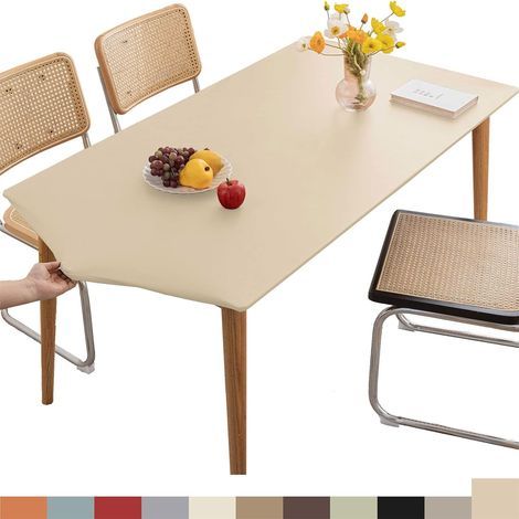 Rechteckige, passgenaue Tischdecke aus Vinyl und Polyester, 120 x 60 cm. Wasserfest, ölabweisend, mit elastischen Kanten. Für Küche und Außenbereich geeignet. (1/5)
