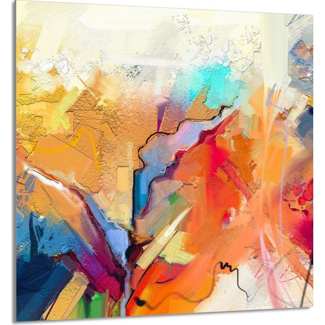Panneau de verre pour la cuisine 60x65 coloré (1/5)