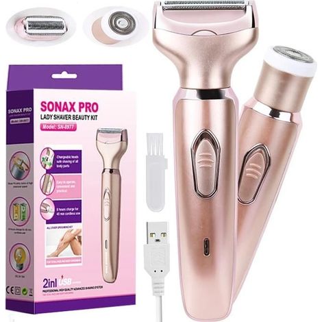 Tondeuse à cheveux intime 2 en 1,épilation de l'aine féminine,épilateur pour femmes,rasoir secrète,Zone Bikini With box (1/5)