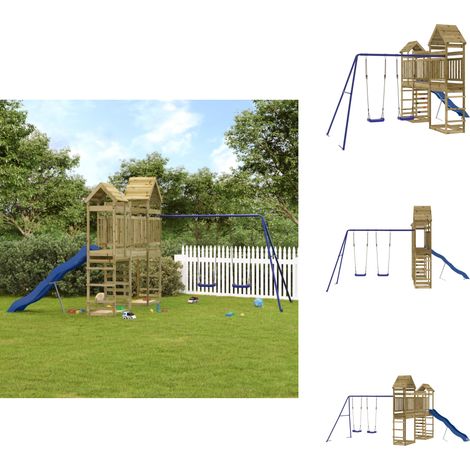 Spielturm Imprägniertes Kiefernholz - Holzspielgeräte - Kindergartenspaß - Spielturm - Kletterturm - Freiluftsspiel
