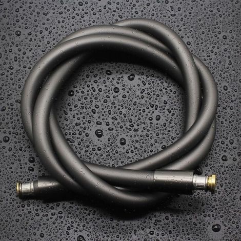 Garden FutureFlexible de Douche, Tuyau de Douche en Doux Silicone Anti-Torsion et Anti-Pliure, Flexible Douchette WC Universel (G1/2 pouces, 1.5M), Pulvérisateur Tuyau pour Toilette/Gris (1/5)