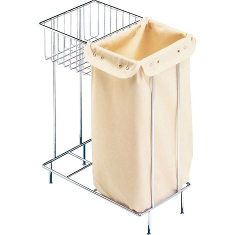 Combiné pain bouteilles – Dimensions : 391 mm profondeur, 475 mm hauteur, 220 mm largeur – En fil d'acier chromé – Kesseböhmer (1/2)