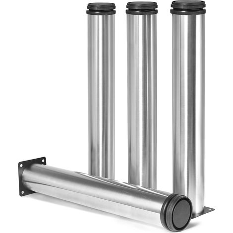 4 Pieds Acier Inox 30.5cm Argent (1/4)