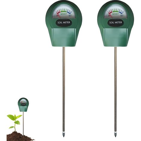 2PCS Humidimètre de Sol Hydromètre, Capteur Humidité Sol Hygrometre Plante, Soil Moisture Meter Soil Tester Jardinage Testeur de Sol Mètre (1/5)