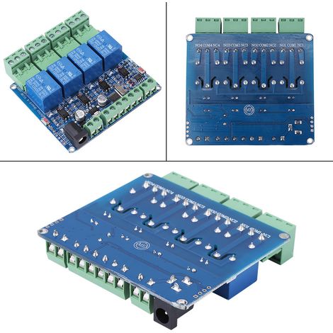 4-Kanal-Relaismodul mit vier Eingängen, Optokoppler-Isolation und RS485-Kommunikation. (1/5)